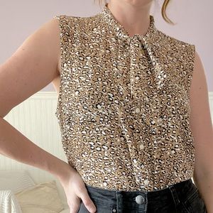 J. Crew Printed Sleeveless Top